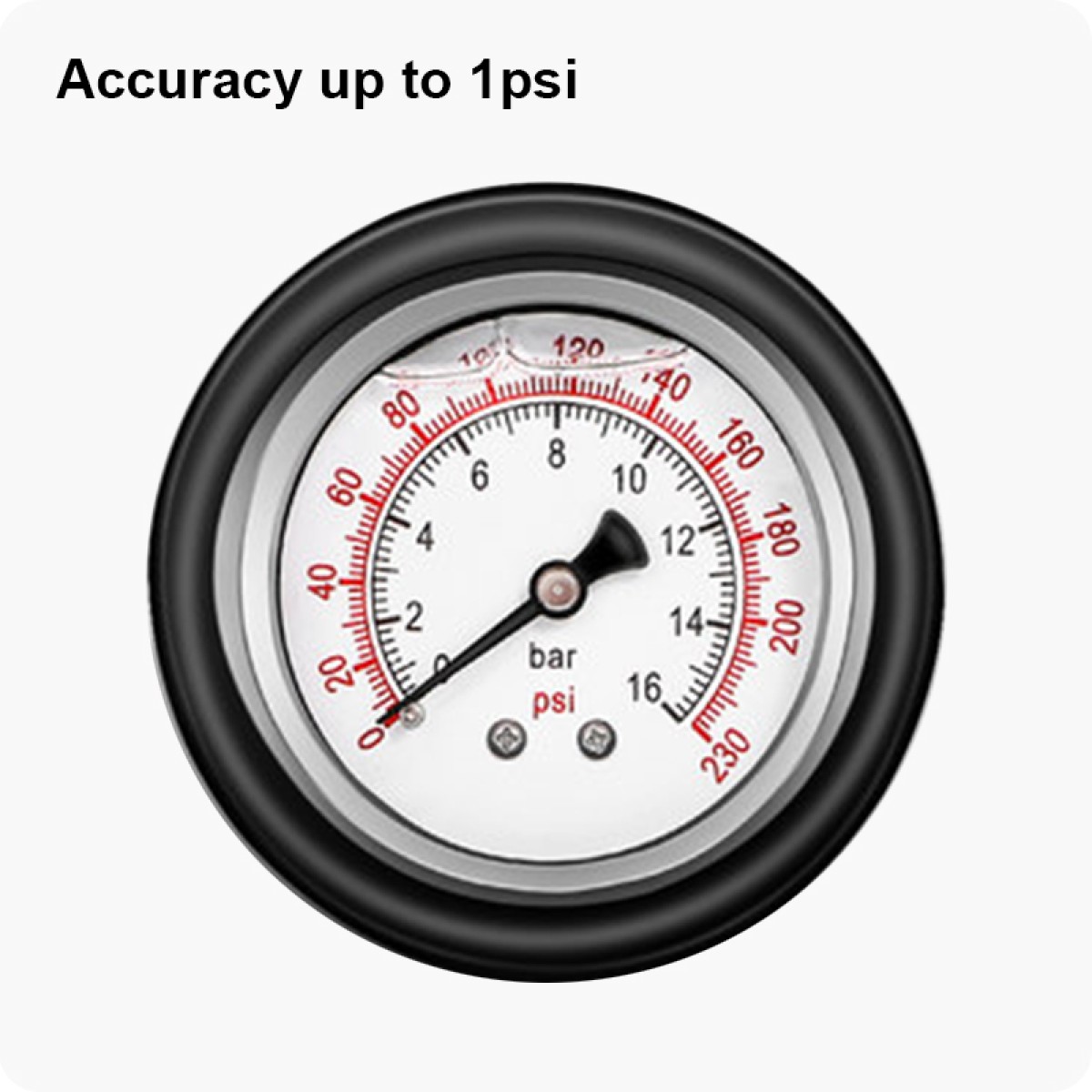 Oil-immersed Tire Pressure Gauge 200psi