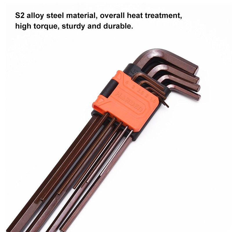 9pcs Medium /Long / Extra Long Hex Key Wrench