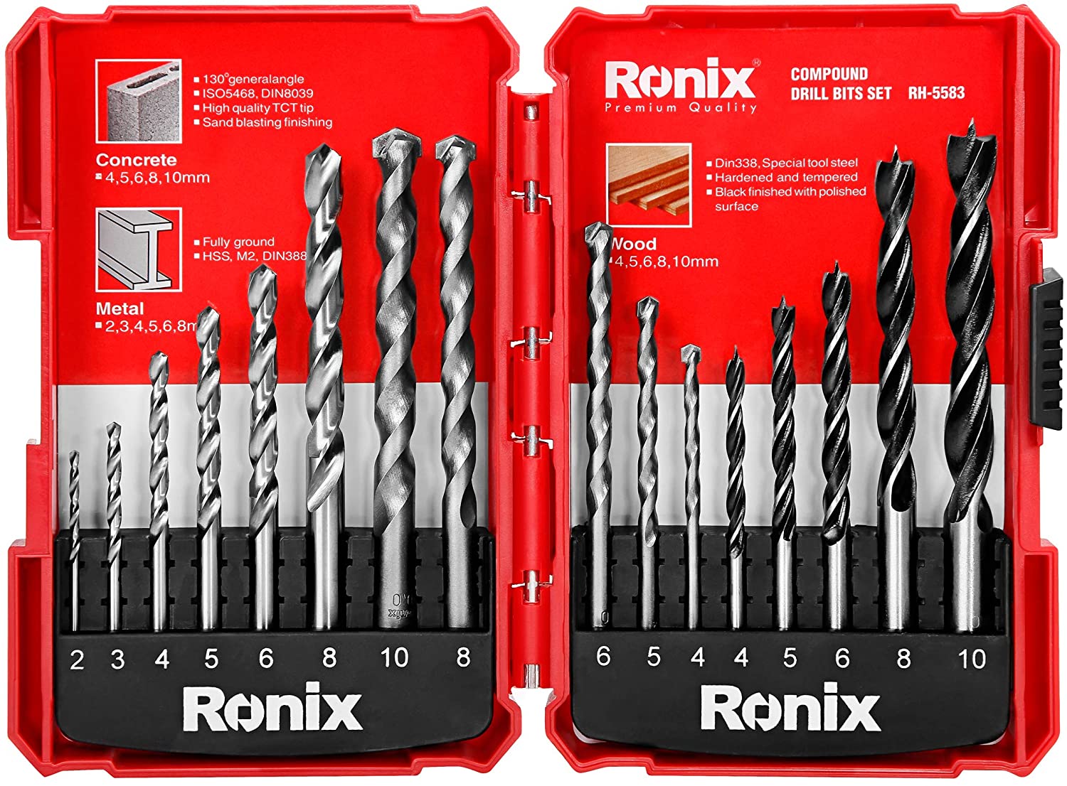 Set Universal Drill Bite 16pcs